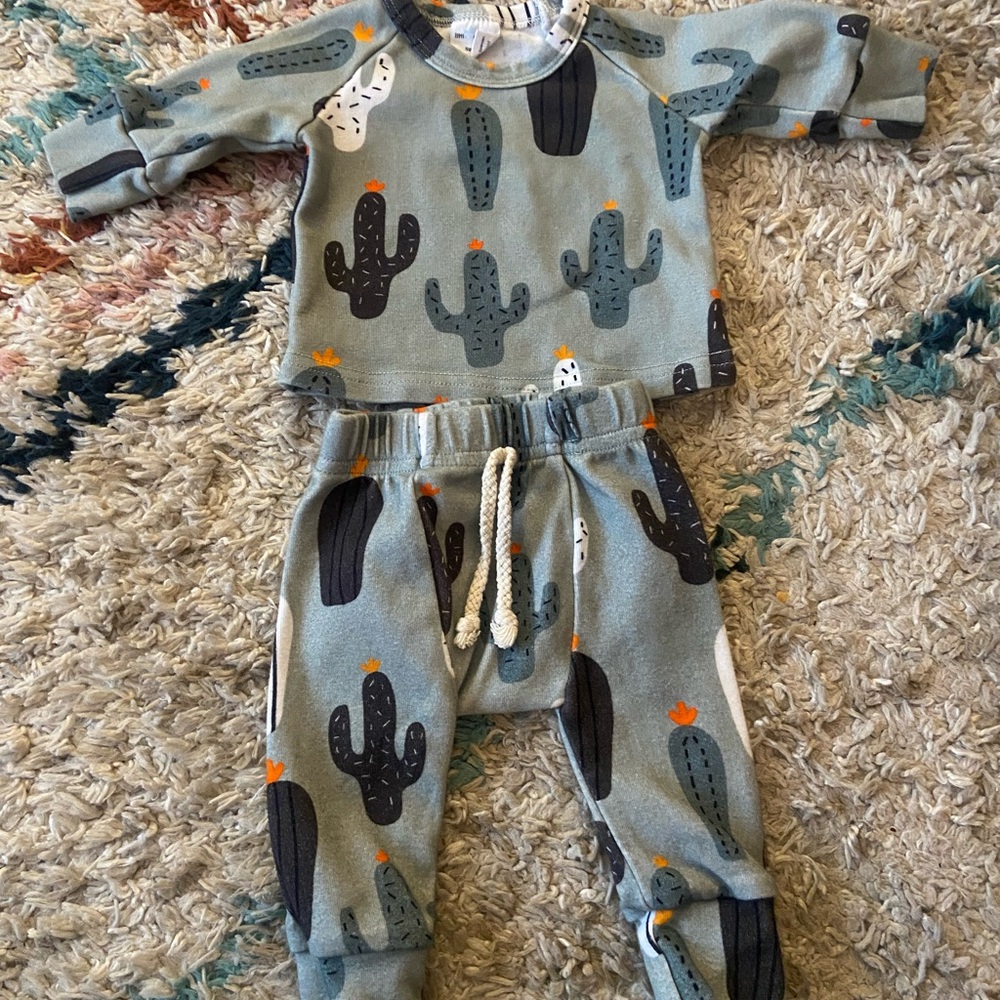 Cactus Print Kids Matching Set